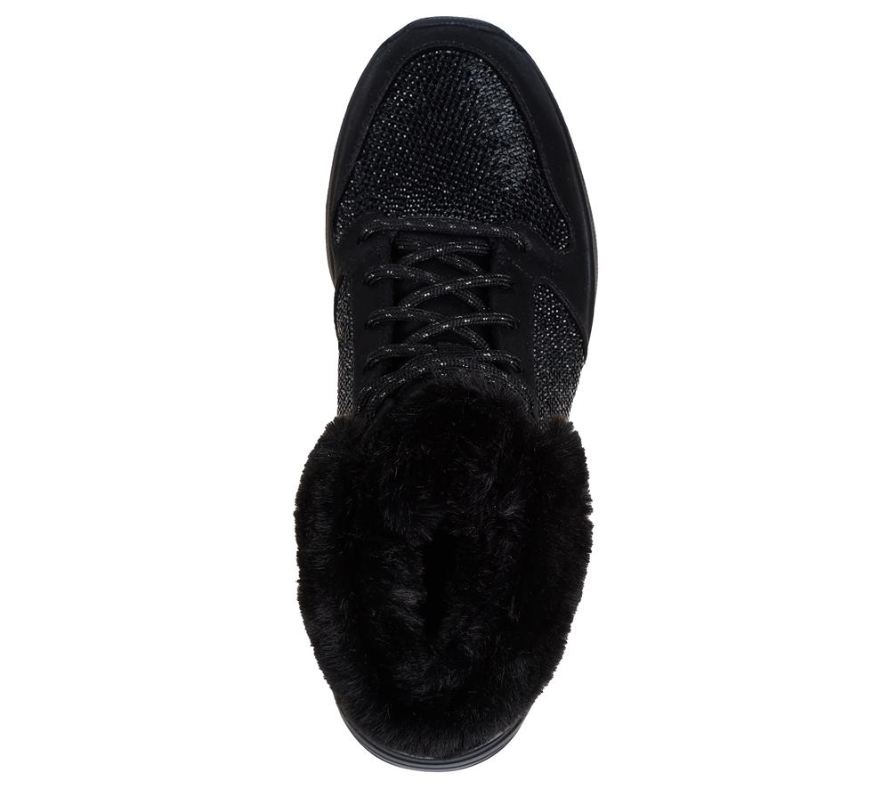 Women Skechers Million Air - Elevated Luxe Air Lace Up Shoes Black  USA |  5478-CUNSF