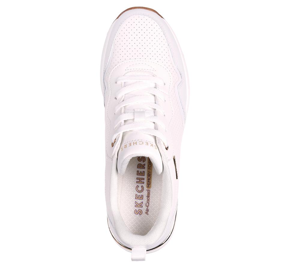 Women Skechers Million Air - Hotter Air Lace Up Shoes White  USA |  7860-MYCZB