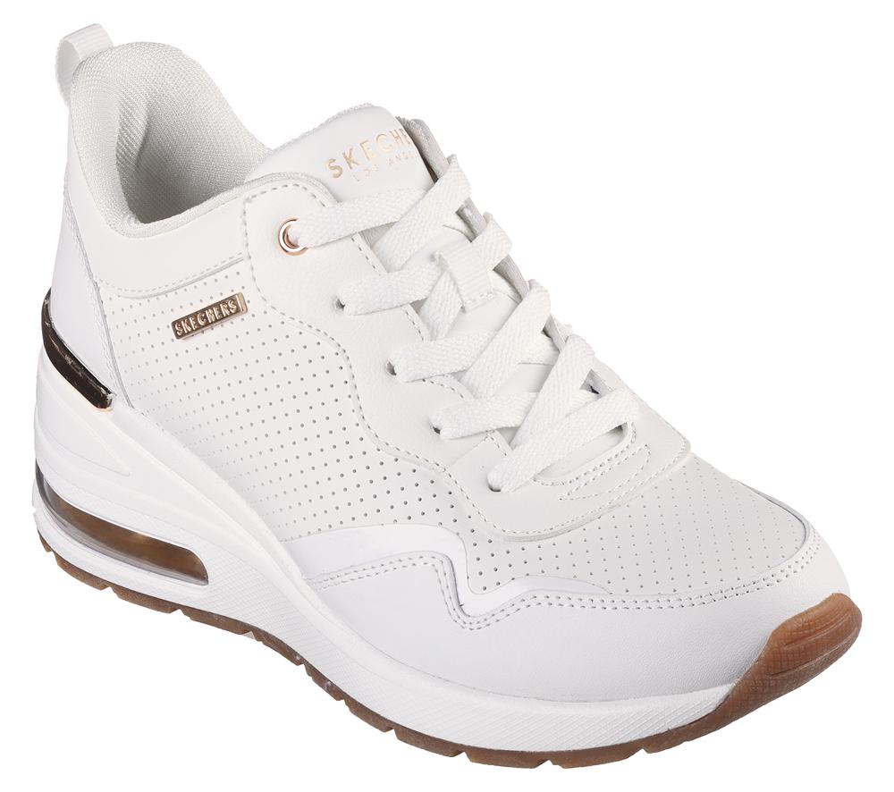 Women Skechers Million Air - Hotter Air Lace Up Shoes White  USA |  7860-MYCZB