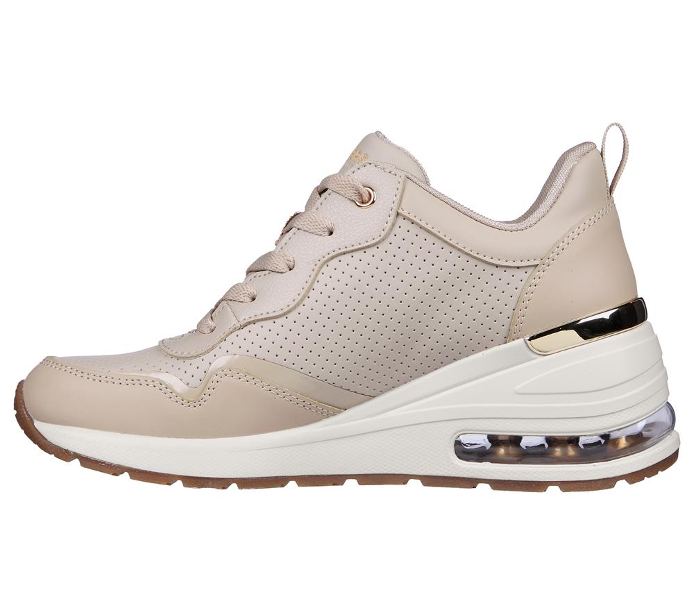 Women Skechers Million Air - Hotter Air Wedges Taupe Brown  USA |  5206-GPERX