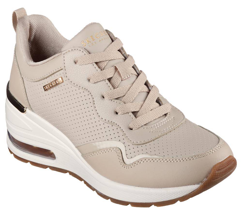Women Skechers Million Air - Hotter Air Wedges Taupe Brown  USA |  5206-GPERX
