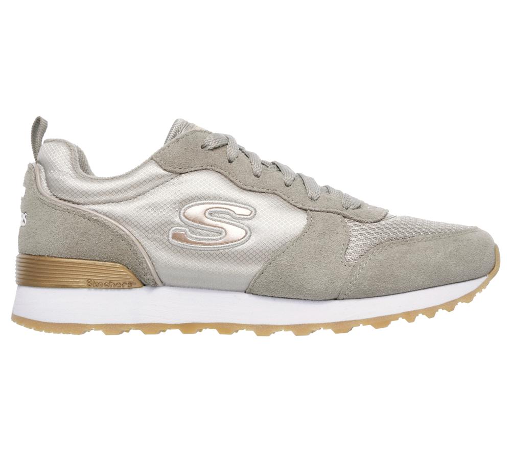 Women Skechers OG 85 - Goldn Gurl Flat Shoes Taupe Brown  USA |  1402-MYOCR