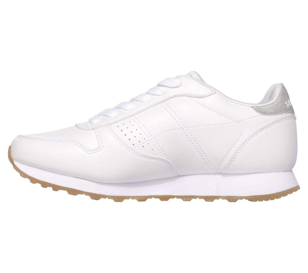 Women Skechers OG 85 - Old School Cool Lace Up Shoes White  USA |  3074-WVGCX