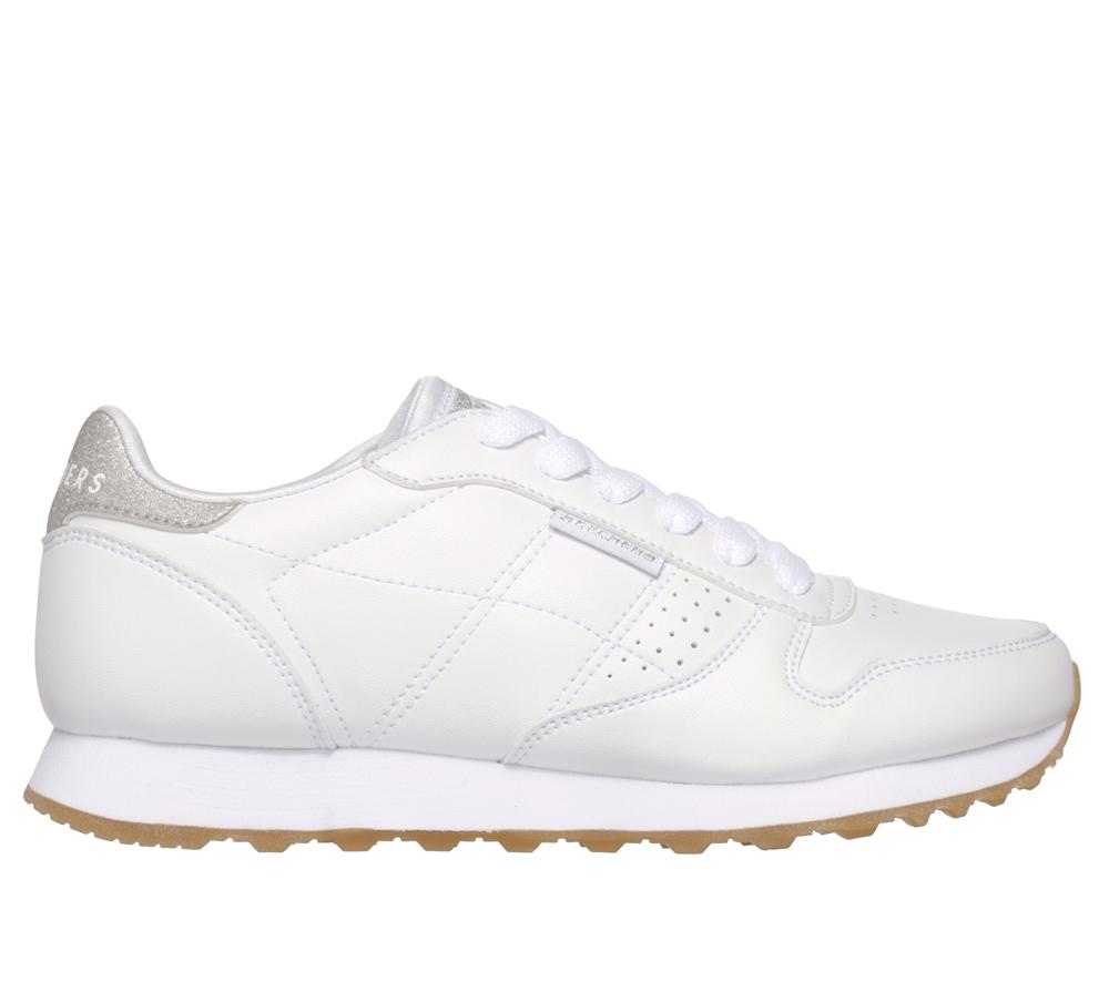 Women Skechers OG 85 - Old School Cool Lace Up Shoes White  USA |  3074-WVGCX