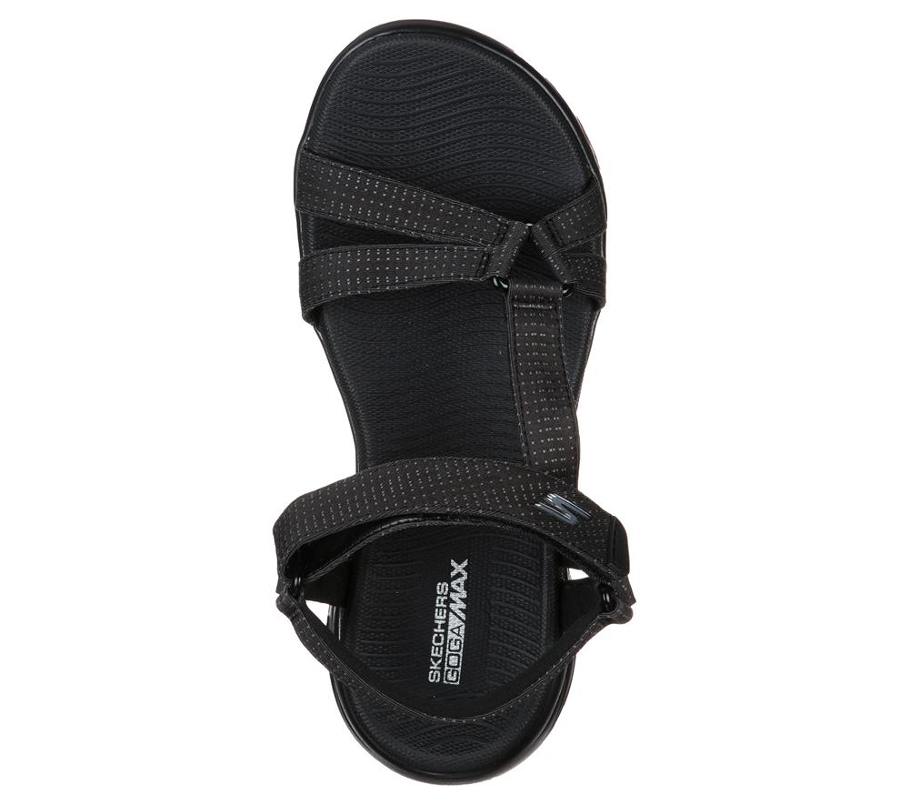 Women Skechers On the GO 600 - Brilliancy Sandals Black  USA |  1465-LEKRA