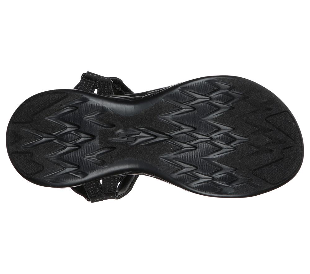 Women Skechers On the GO 600 - Brilliancy Sandals Black  USA |  1465-LEKRA