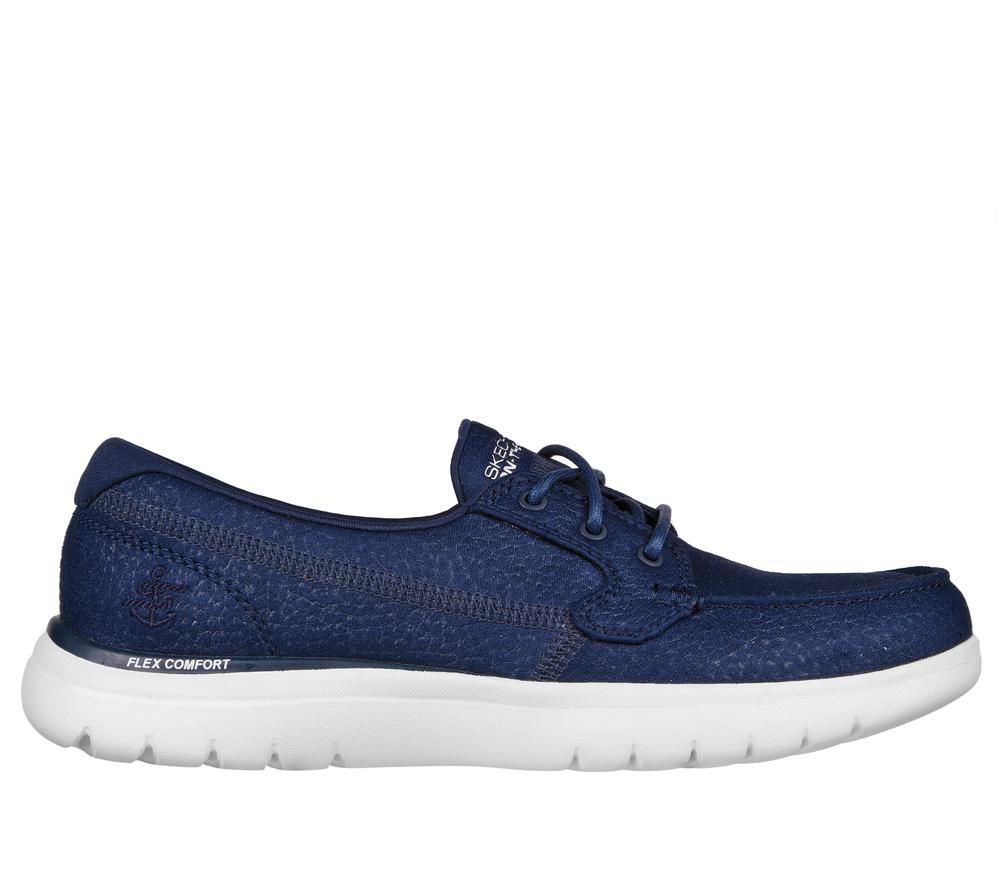 Women Skechers On the GO Flex - Un Mar Boat Shoes Navy  USA |  5196-FLQTE