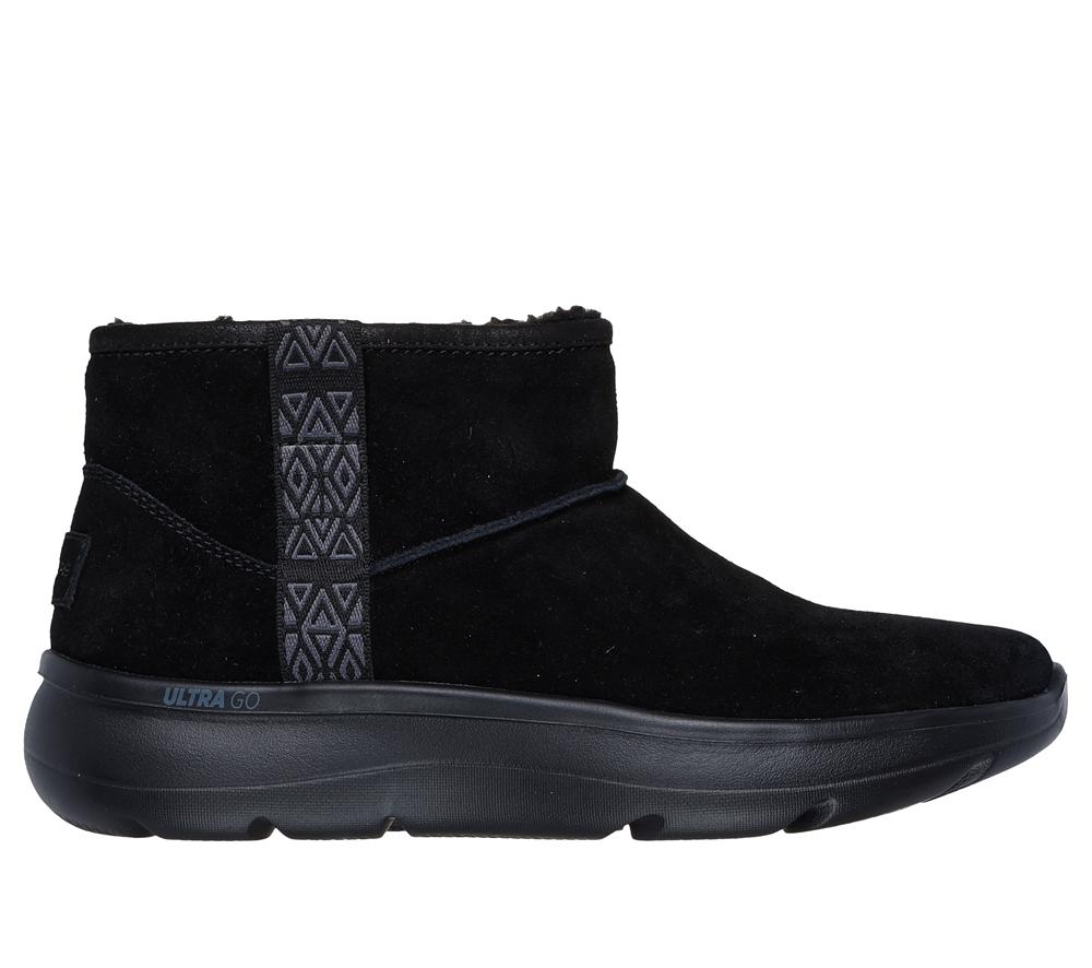 Women Skechers On-the-GO Encore - Fireside Boots Black  USA |  4159-FXSZN