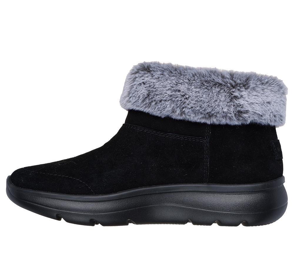 Women Skechers On-the-GO Encore - Snow-Capped Boots Black / Grey  USA |  0289-PWLKM