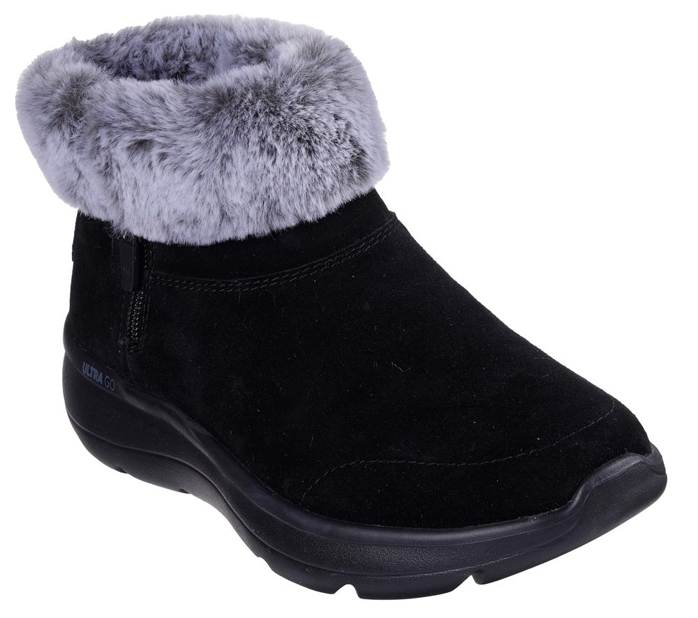 Women Skechers On-the-GO Encore - Snow-Capped Boots Black / Grey  USA |  0289-PWLKM