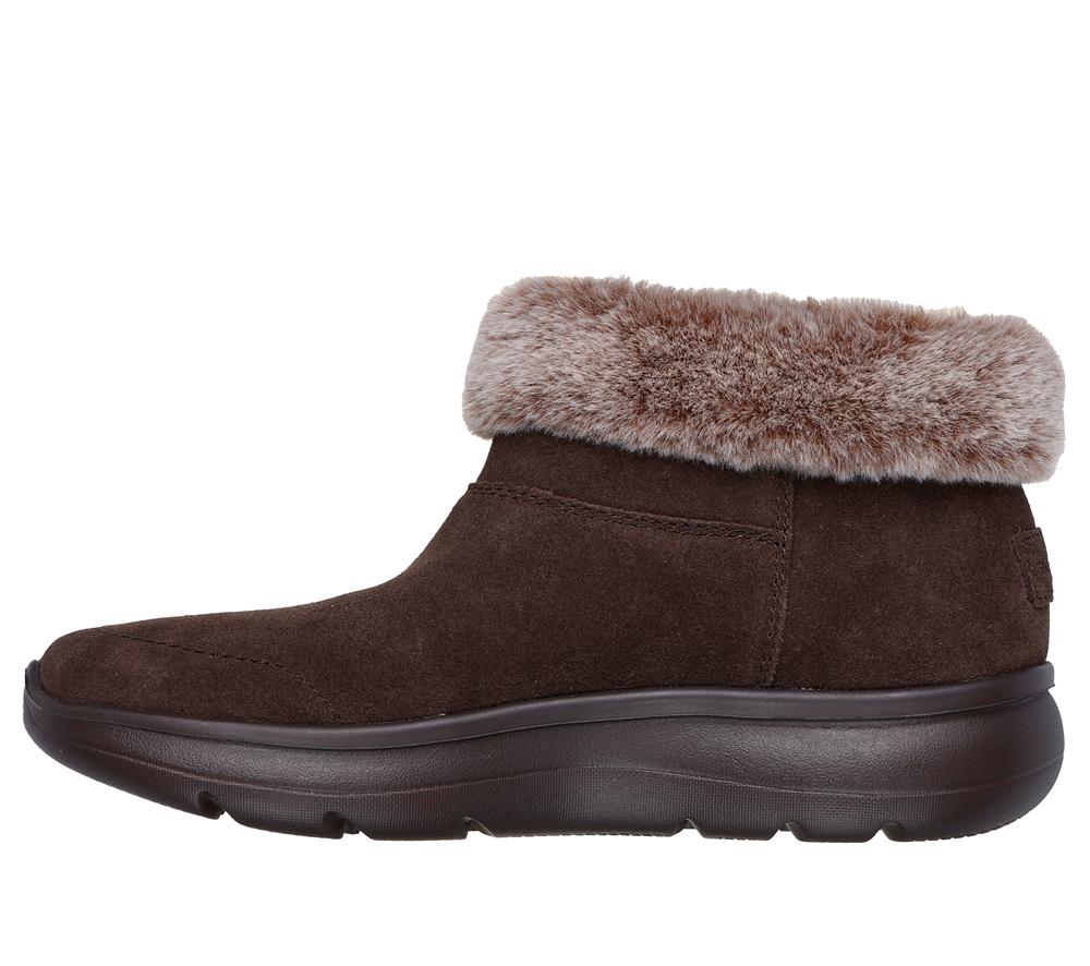 Women Skechers On-the-GO Encore - Snow-Capped Slip On Shoes Chocolate Brown  USA |  3580-DTBNG