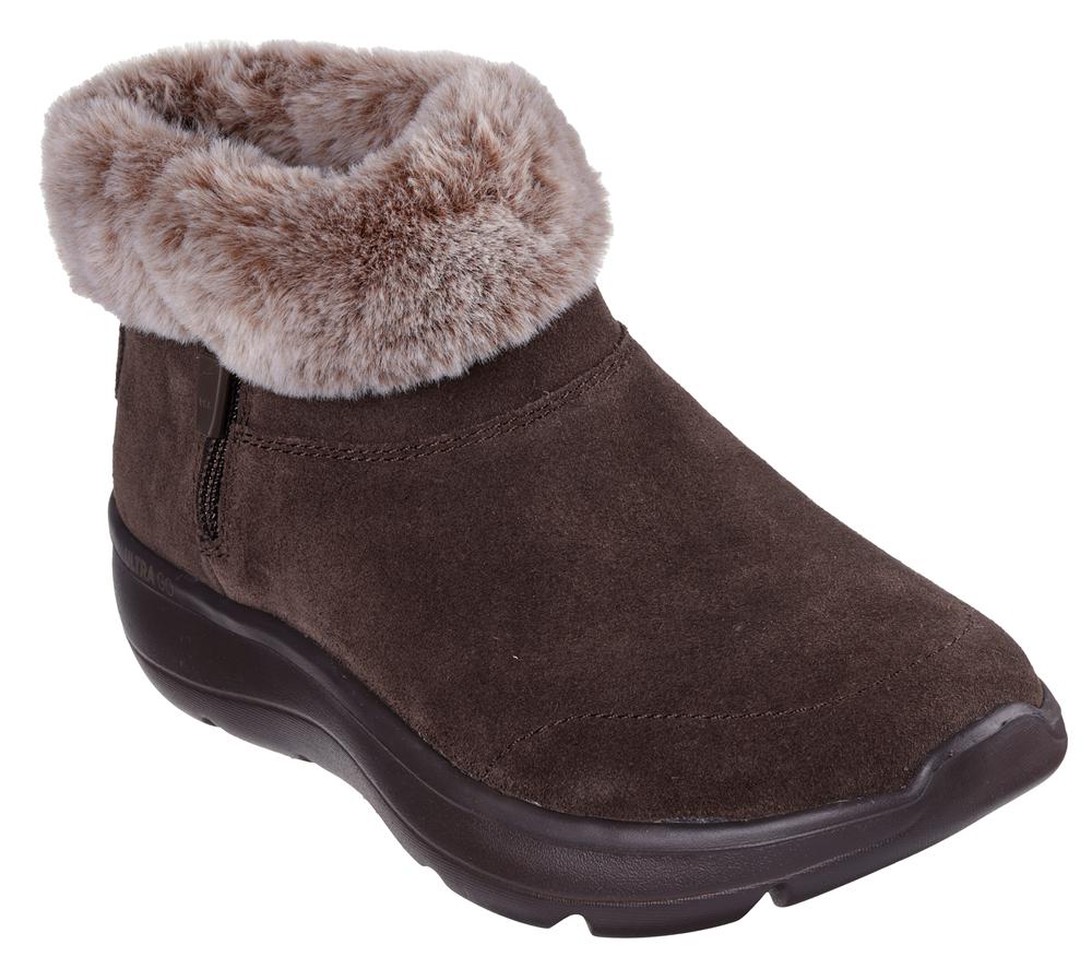 Women Skechers On-the-GO Encore - Snow-Capped Slip On Shoes Chocolate Brown  USA |  3580-DTBNG