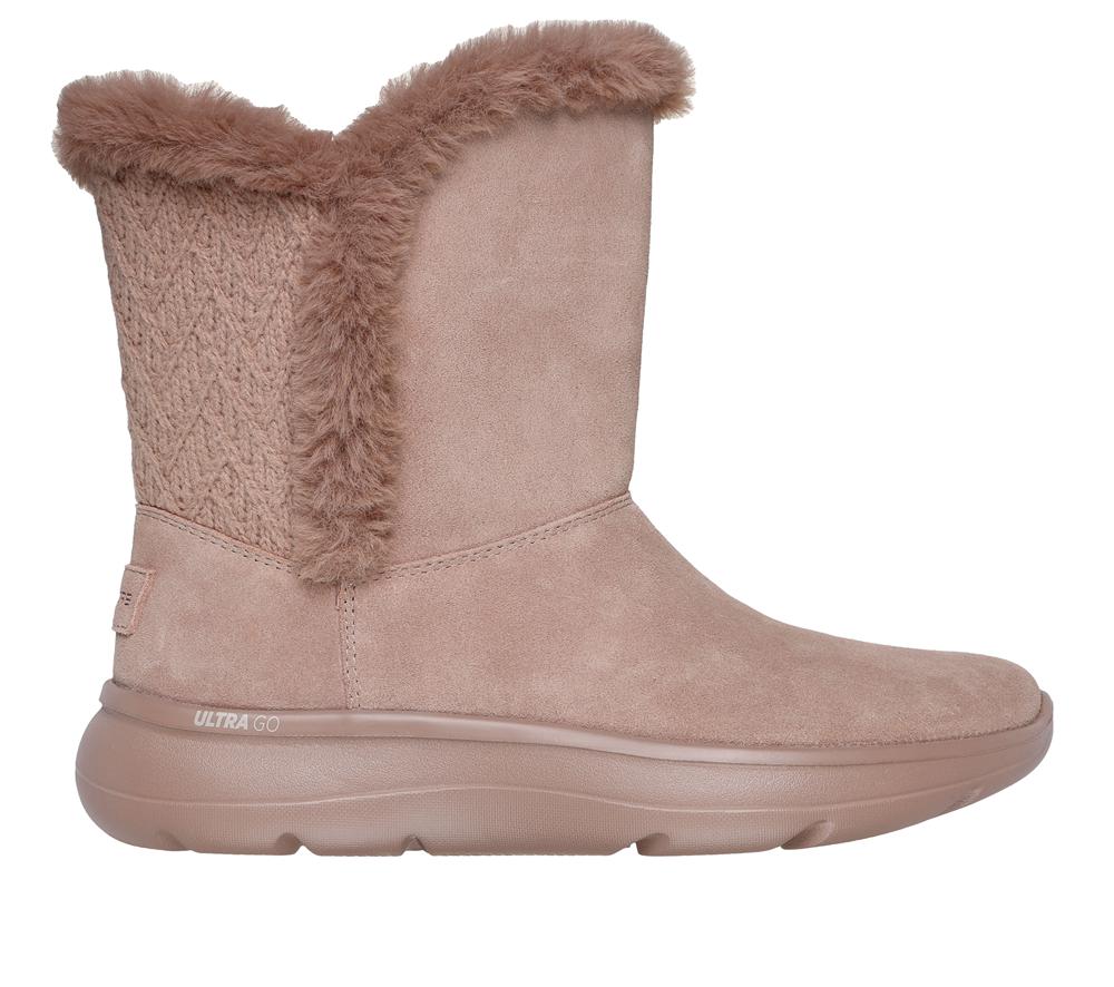 Women Skechers On-the-GO Encore - Snow Flurry Boots Taupe Brown  USA |  0379-DMILB
