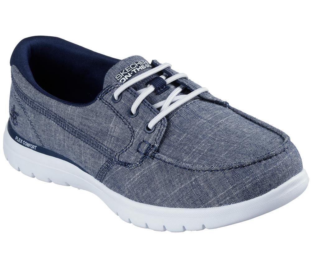 Women Skechers On-the-GO Flex - Ashore Boat Shoes Navy  USA |  3961-JHVCQ