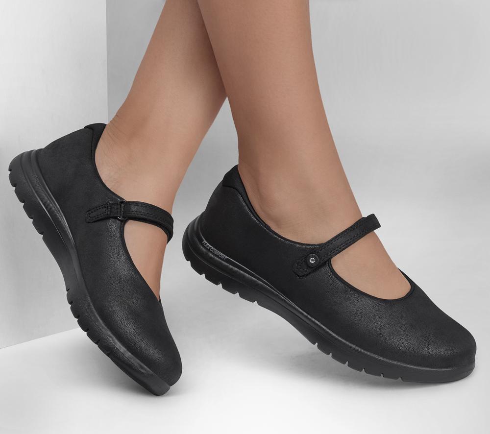 Women Skechers On-the-GO Flex - Whisper Slip On Shoes Black  USA |  6879-CGWHL