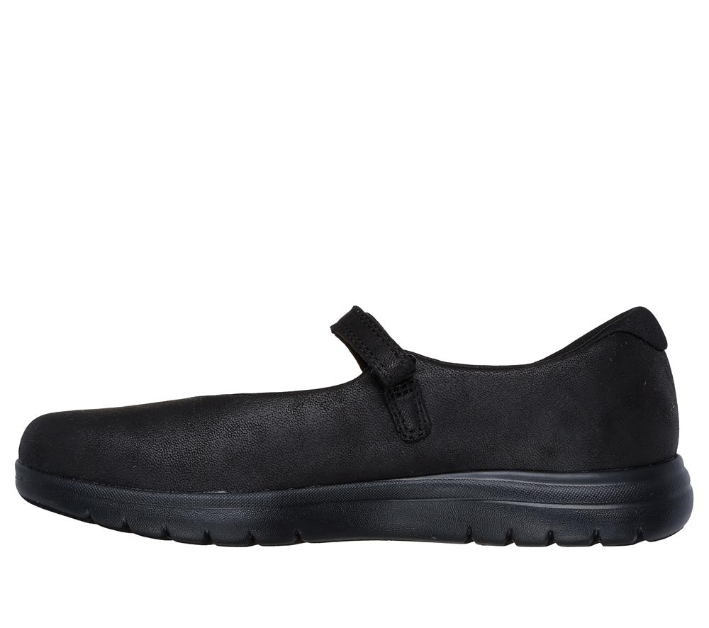 Women Skechers On-the-GO Flex - Whisper Slip On Shoes Black  USA |  6879-CGWHL