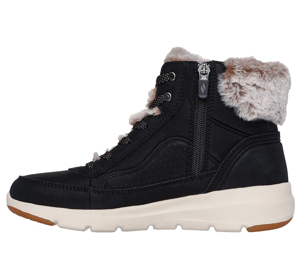 Women Skechers On-the-GO Glacial Ultra - Mountain Muse Lace Up Shoes Black  USA |  9670-MPHBK