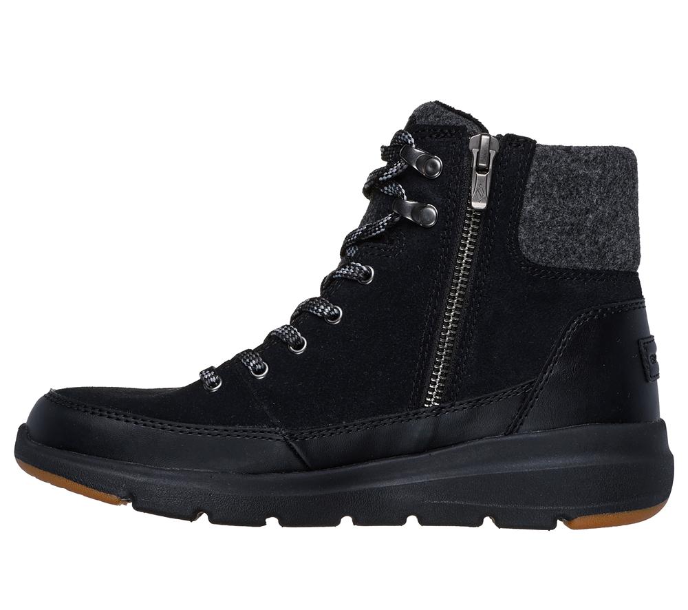 Women Skechers On-the-GO Glacial Ultra - Tahoe Boots Black / Grey  USA |  5162-WIOQA