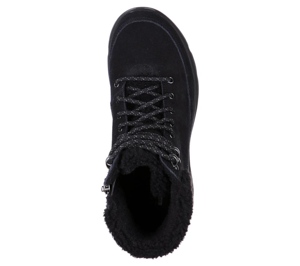 Women Skechers On-the-GO Glacial Ultra - Woodlands Boots Black  USA |  7640-WKXHM