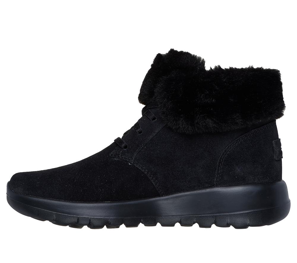 Women Skechers On-the-GO Joy - Cozy Haven Slip On Shoes Black  USA |  4928-LVXSW