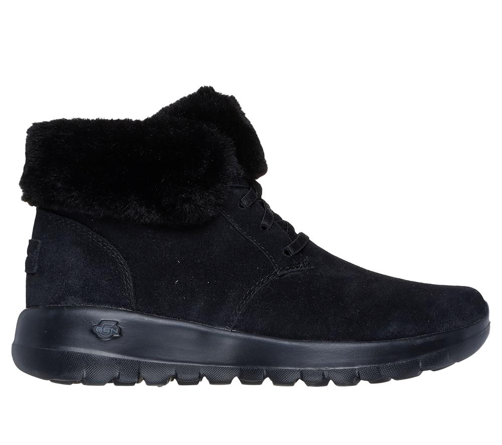Women Skechers On-the-GO Joy - Cozy Haven Slip On Shoes Black  USA |  4928-LVXSW