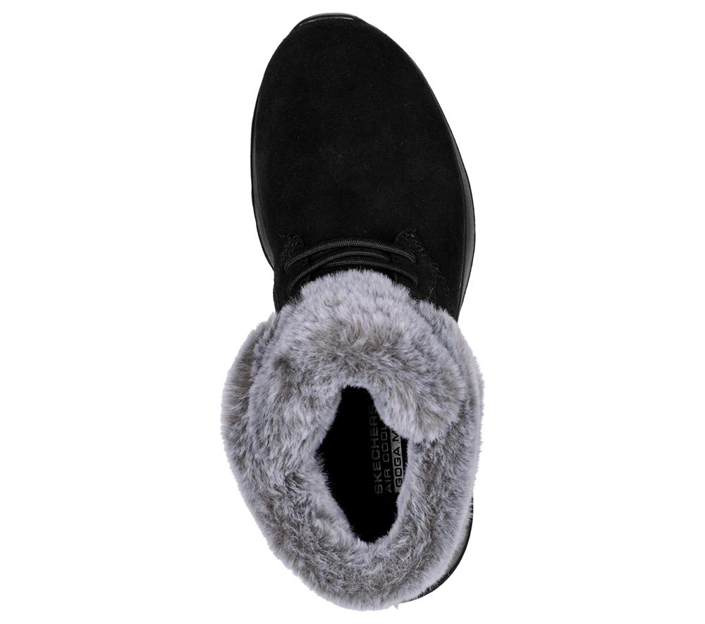 Women Skechers On-the-GO Joy - Plush Dreams Boots Black / Grey  USA |  9205-NHZTJ