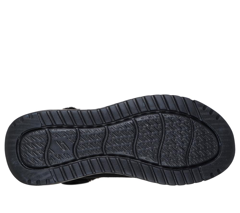 Women Skechers On-the-GO Stellar - Cozy Step Slip On Shoes Black  USA |  6827-LPYGR