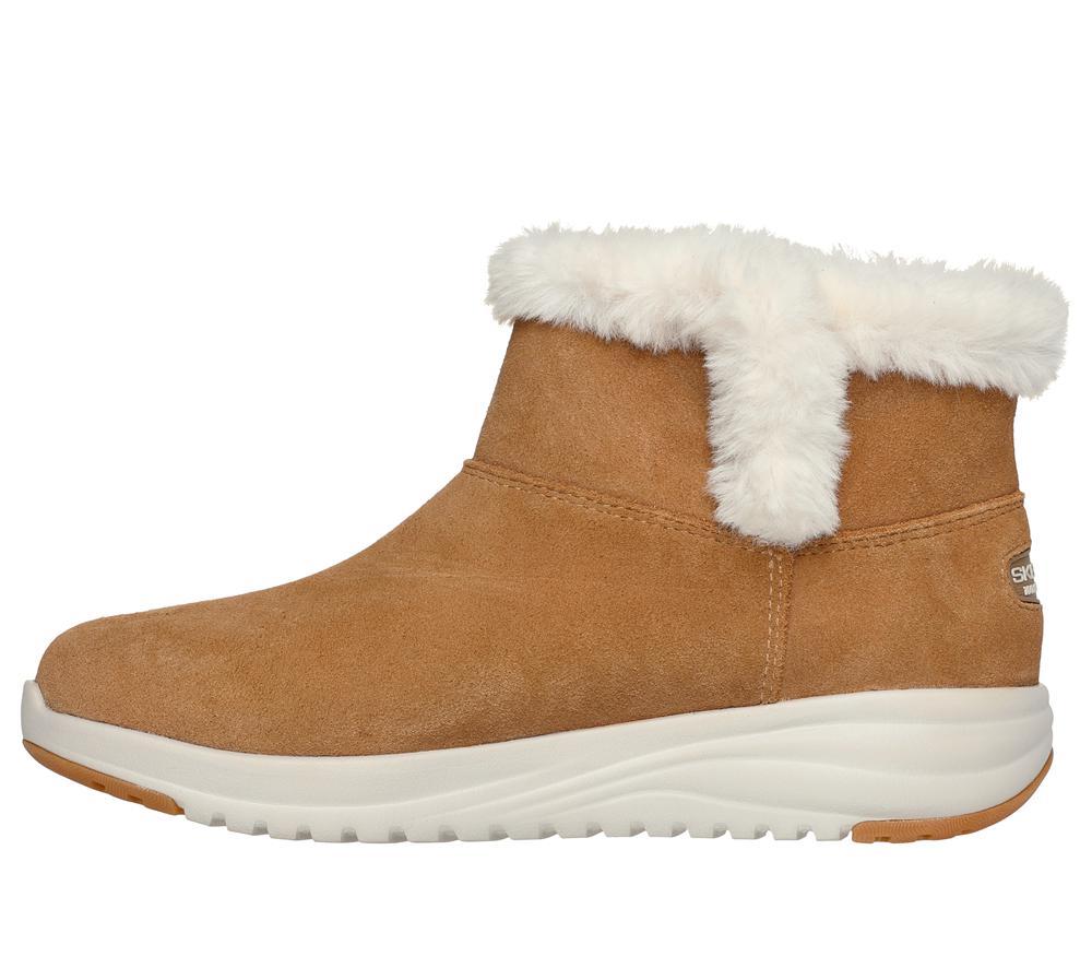 Women Skechers On-the-GO Stellar - Cozy Step Boots Chestnut Brown  USA |  7204-RDOVK