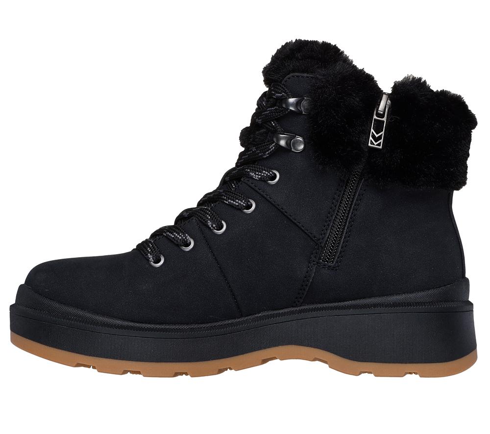 Women Skechers Park City Boots Black  USA |  4863-GWUDO