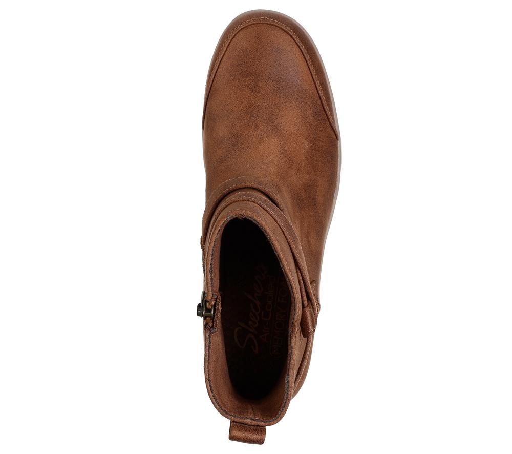 Women Skechers Pier-Lite - Everlasting Boots Chocolate Brown  USA |  2569-QMEZA