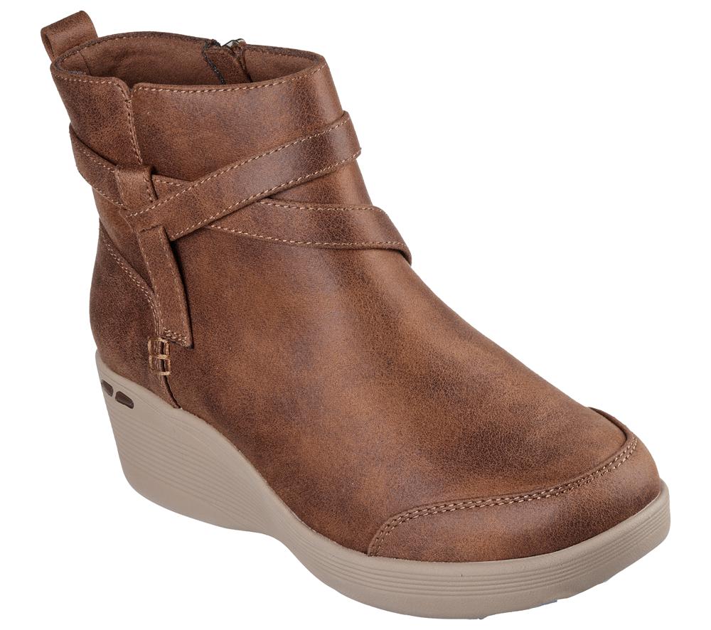 Women Skechers Pier-Lite - Everlasting Slip On Shoes Chocolate Brown  USA |  2861-PWVYT