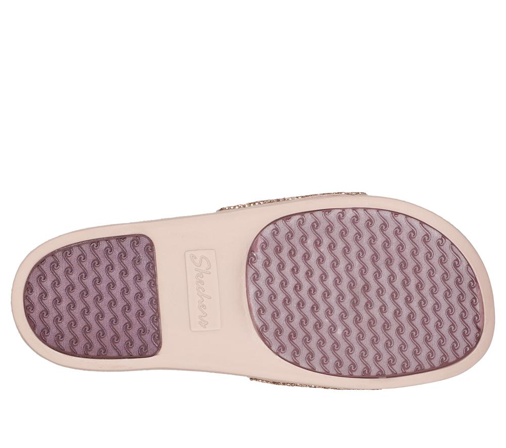 Women Skechers Pop Ups - New Spark Sandals Rosegold  USA |  7635-LMEPB