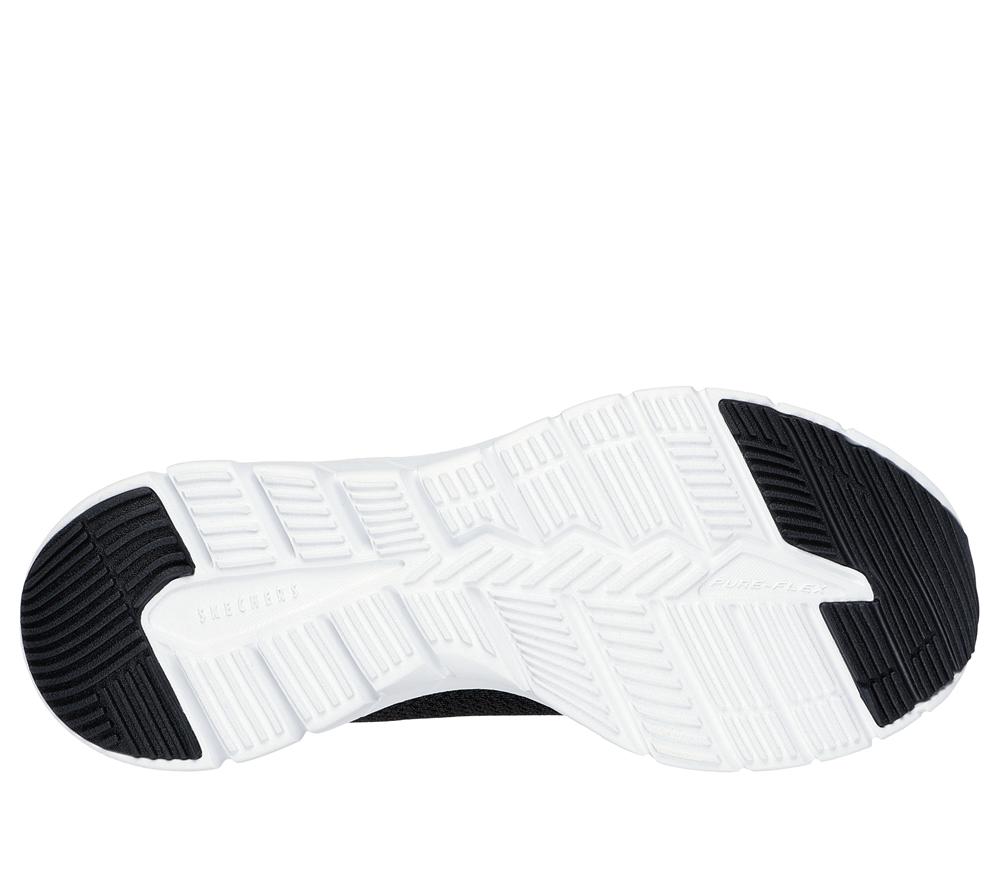 Women Skechers Pure Flex - Shift Slip On Shoes Black / White  USA |  0184-BUZRD