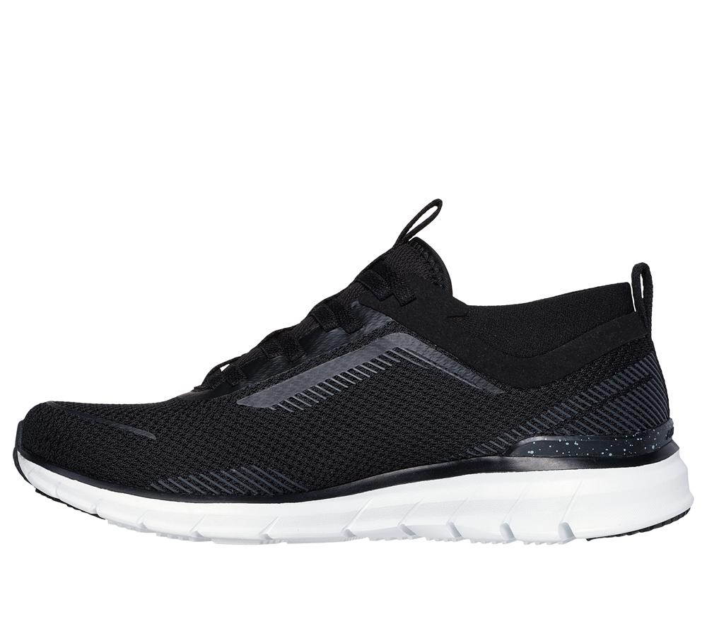 Women Skechers Pure Flex - Shift Slip On Shoes Black / White  USA |  0184-BUZRD