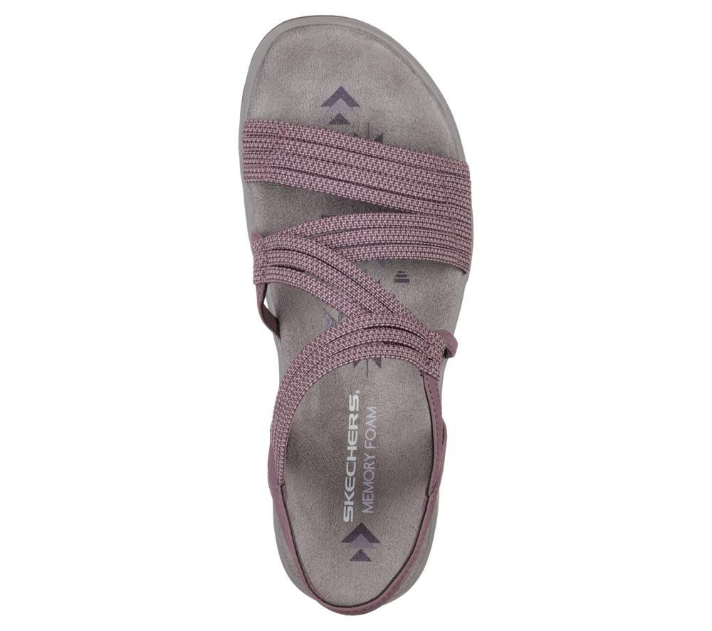 Women Skechers Reggae Slim - Skech Appeal Sandals Plum Purple  USA |  7958-MPBER