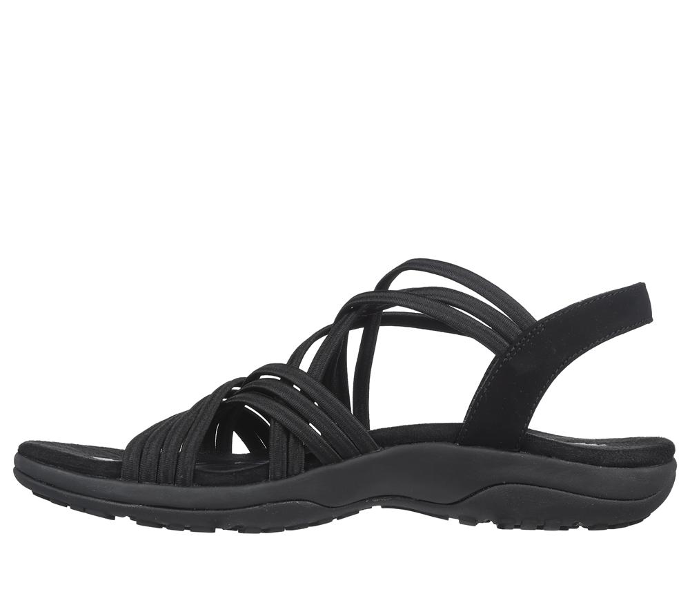 Women Skechers Reggae Slim - Sunnyside Sandals Black  USA |  8642-MYXGV