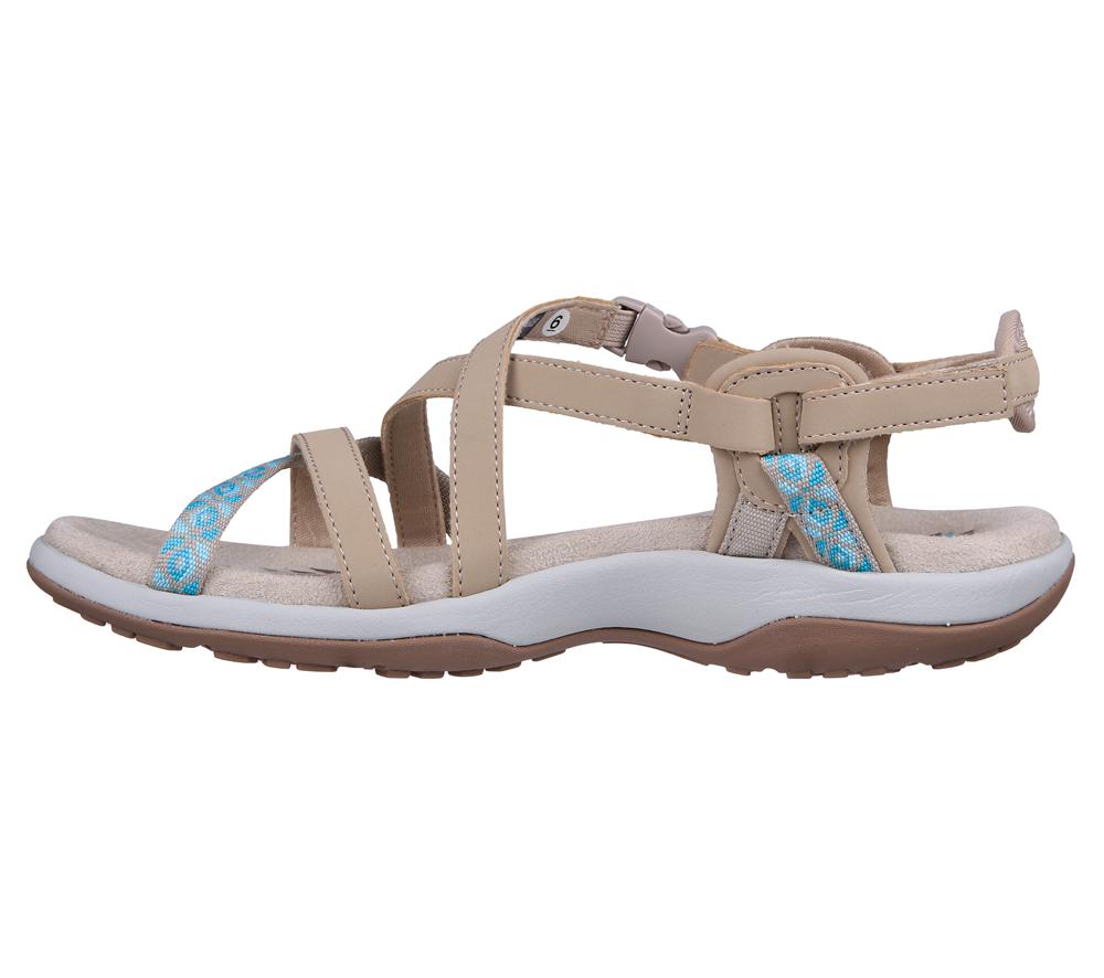 Women Skechers Reggae Slim - Vacay Sandals Taupe Brown  USA |  5602-DRCQG