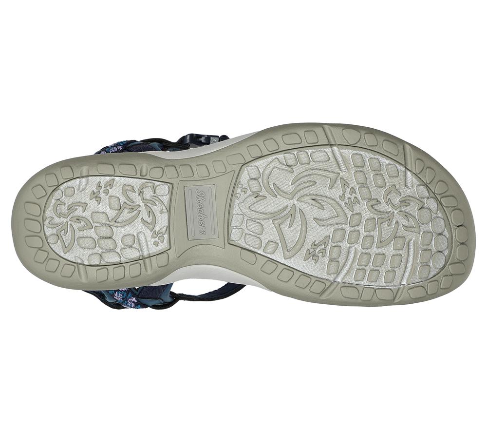 Women Skechers Reggae Slim - Vacay Sandals Navy  USA |  5763-BUQXG