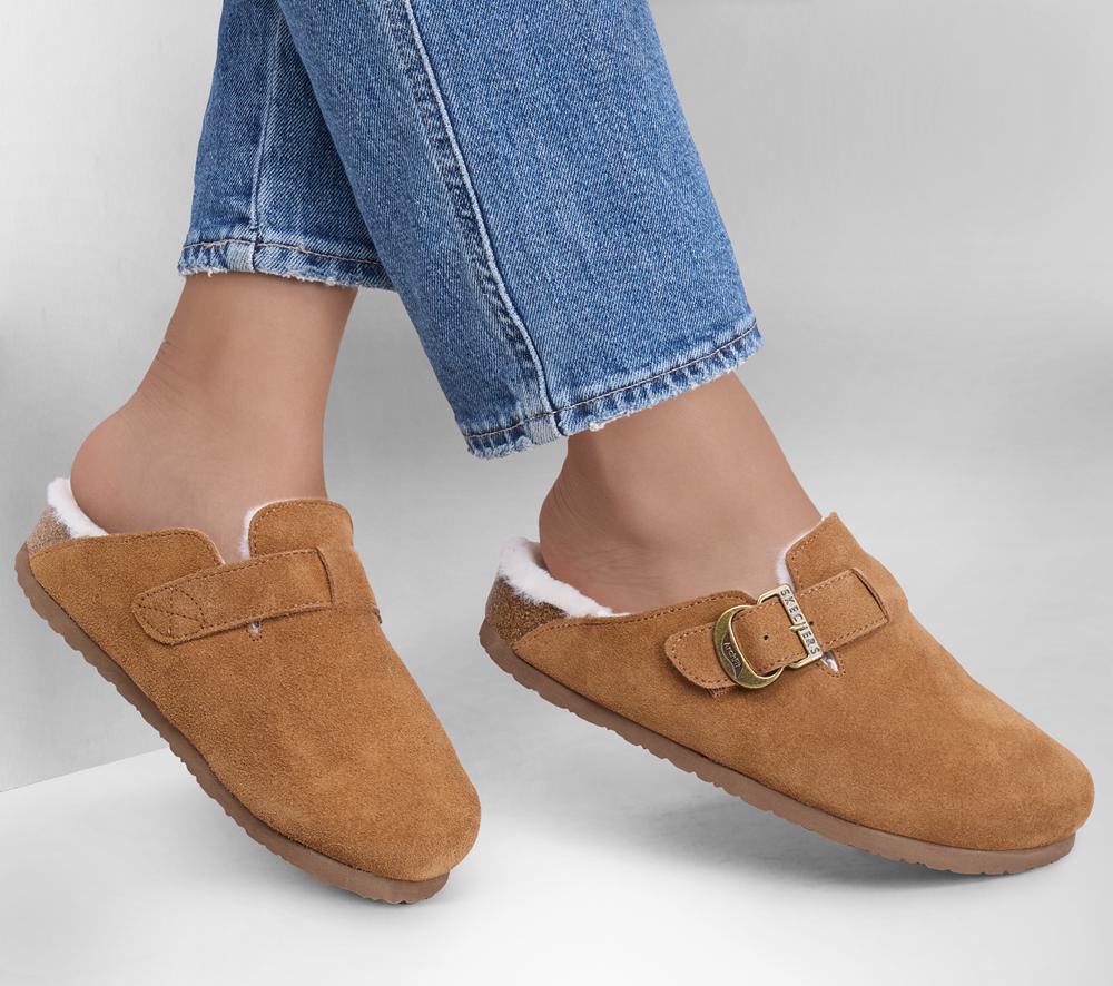 Women Skechers Relaxed Fit: Arch Fit Granola - Restful Nights Sandals Chestnut Brown  USA |  7461-BCEFO