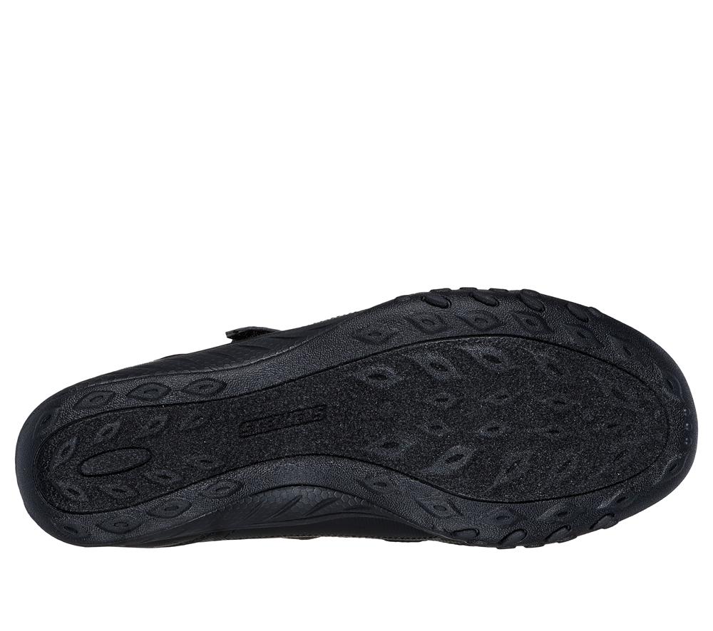 Women Skechers Relaxed Fit: Breathe-Easy - Keep Clean Flat Shoes Black  USA |  8625-WDTIR