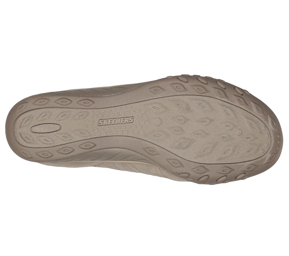 Women Skechers Relaxed Fit: Breathe-Easy - Friendly Ties Boots Taupe Brown  USA |  4531-IKBJA