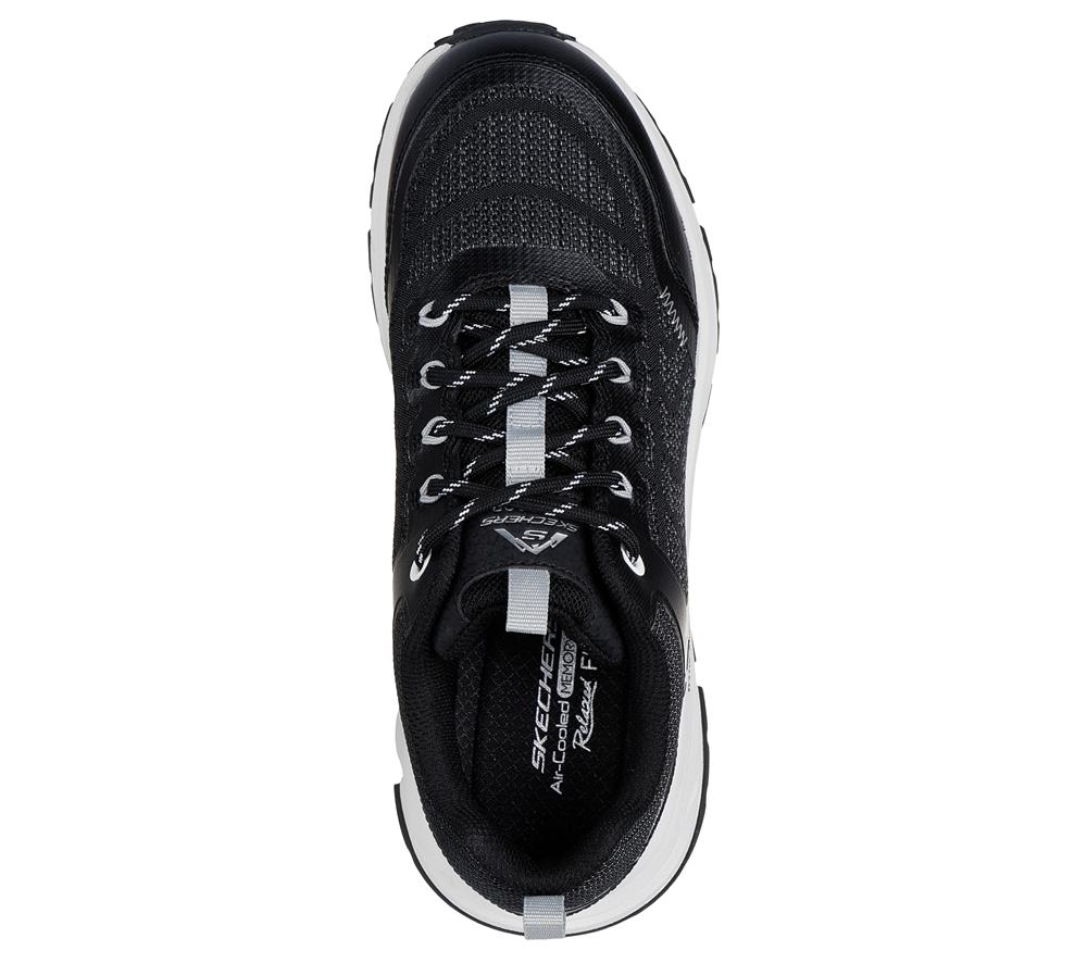 Women Skechers Relaxed Fit: D'Lux Journey - Marigold Lace Up Shoes Black / Grey  USA |  1762-LFEAY