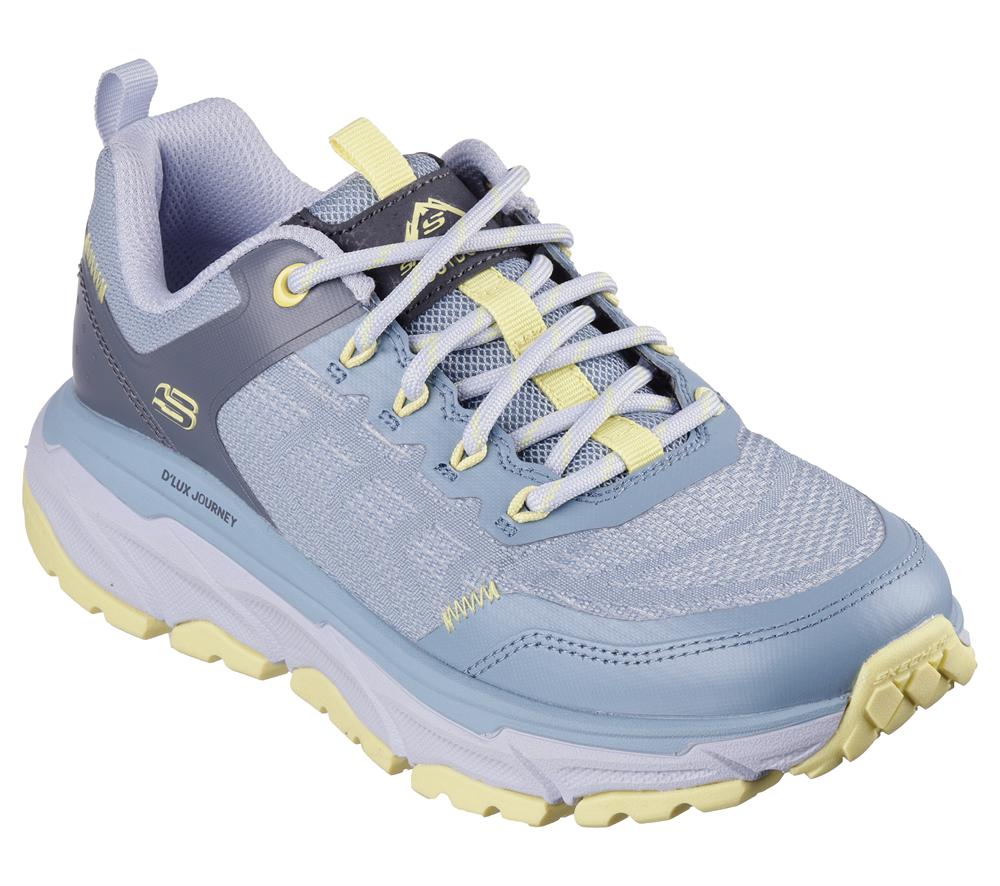 Women Skechers Relaxed Fit: D'Lux Journey - Marigold Sneakers Blue / Yellow  USA |  0523-FOUHP
