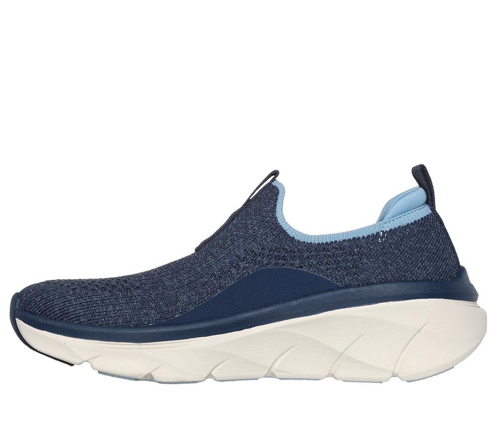 Women Skechers Relaxed Fit: D'Lux Walker 2.0 - Bold State Slip On Shoes Navy / Blue  USA |  3047-RZGQY