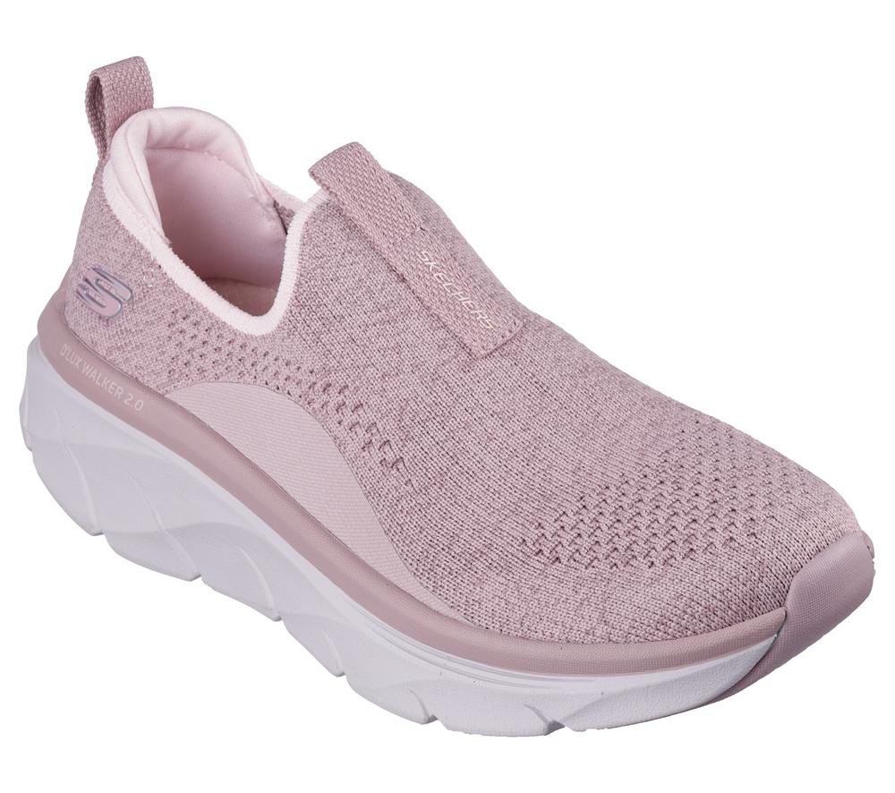 Women Skechers Relaxed Fit: D'Lux Walker 2.0 - Bold State Slip On Shoes Mauve Purple  USA |  4023-CILOY
