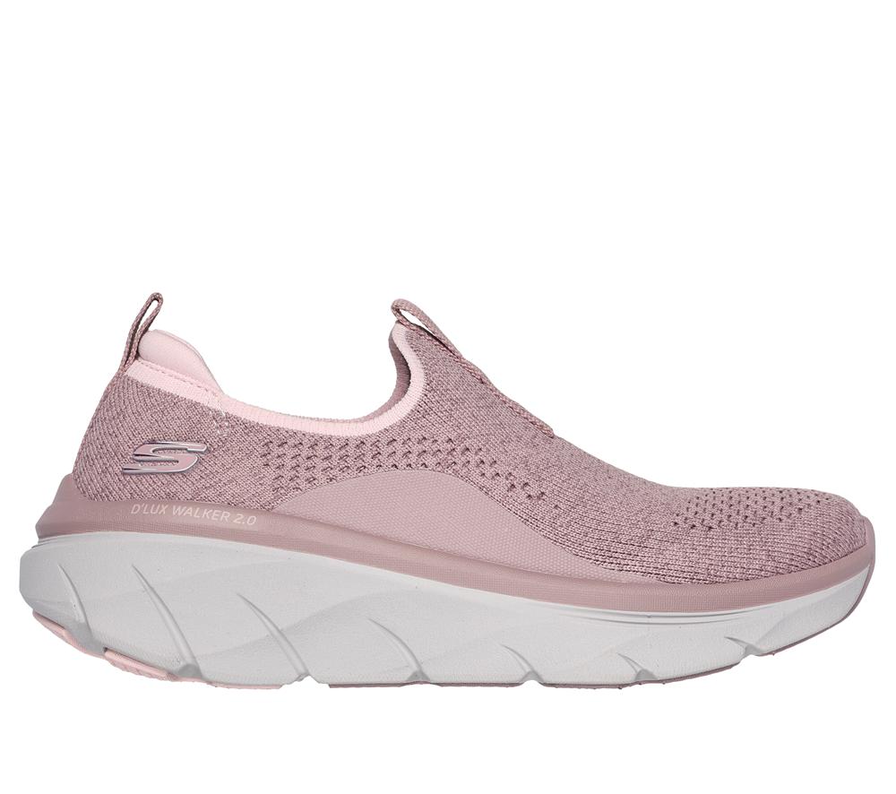 Women Skechers Relaxed Fit: D\'Lux Walker 2.0 - Bold State Slip On Shoes Mauve Purple  USA |  4023-CILOY