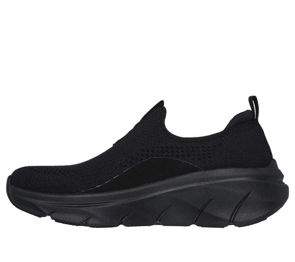 Women Skechers Relaxed Fit: D'Lux Walker 2.0 - Bold State Slip On Shoes Black  USA |  2068-JADCV