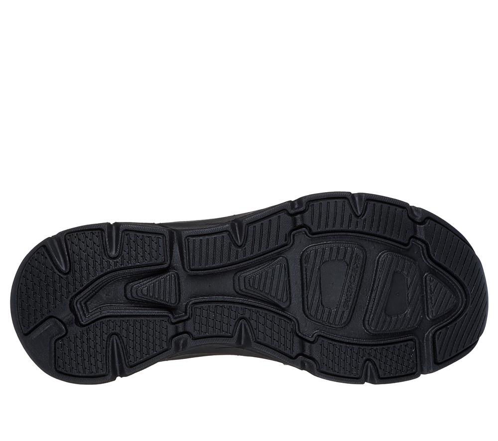 Women Skechers Relaxed Fit: D'Lux Walker 2.0 - Golden Step Lace Up Shoes Black / Rose Gold  USA |  7615-MJPLW