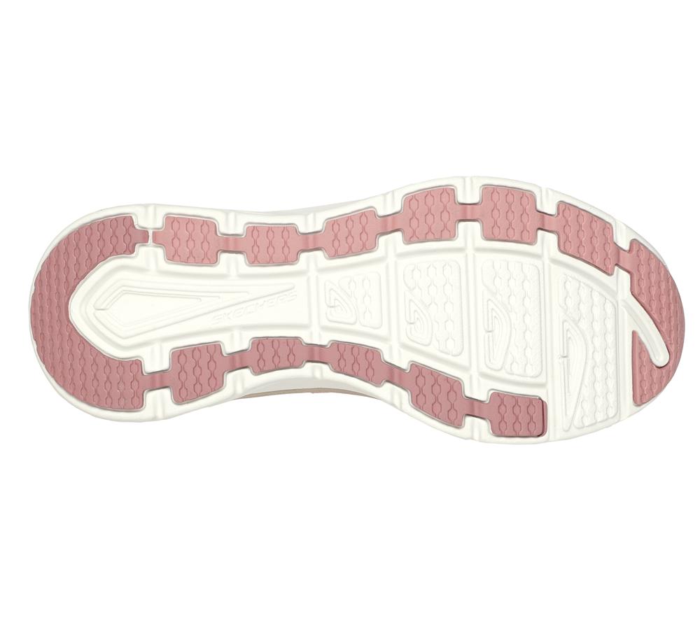 Women Skechers Relaxed Fit: D'Lux Walker - Let it Glow Slip On Shoes Rosegold  USA |  6914-YXVMU
