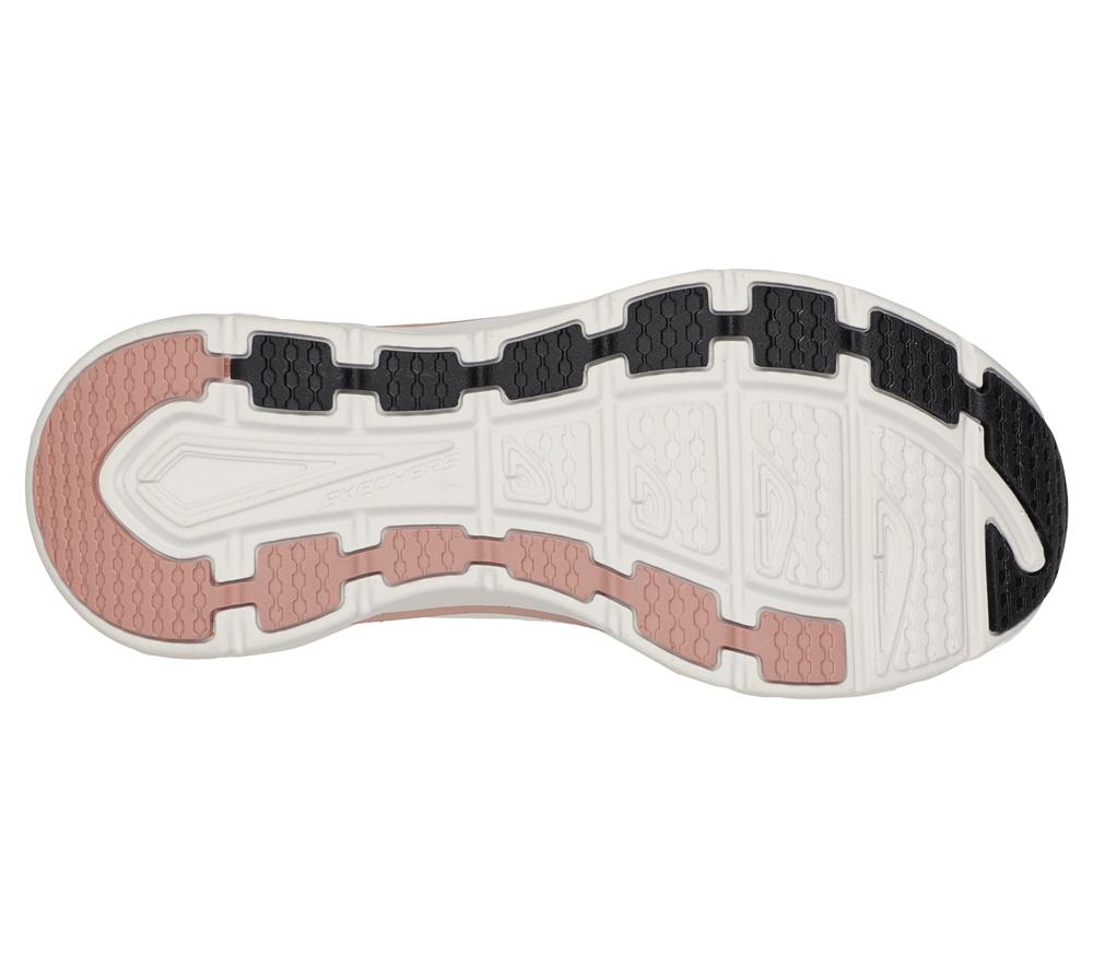 Women Skechers Relaxed Fit: D'Lux Walker - Let it Glow Slip On Shoes Black / Rose Gold  USA |  0925-YAZHF